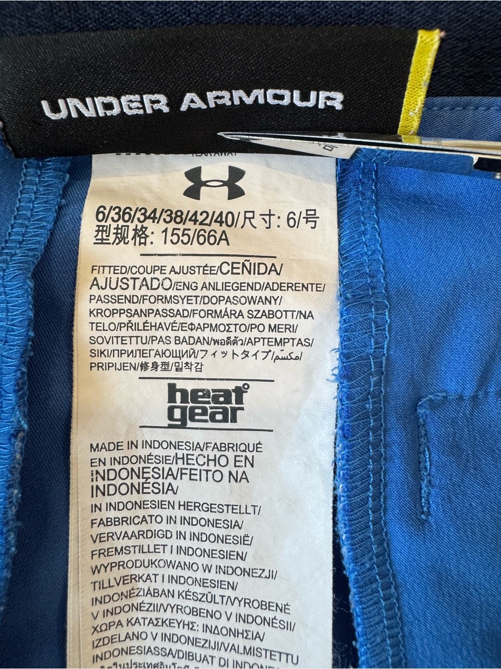 Under Armour Women’s Fitted Performance Shorts Blue Size 6 4” Inseam - Picture 6 of 13
